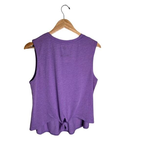 Disney Tank Top Little Mermaid Purple Dingle Hopper Snart Blat Silver Back Knot - Picture 4 of 7